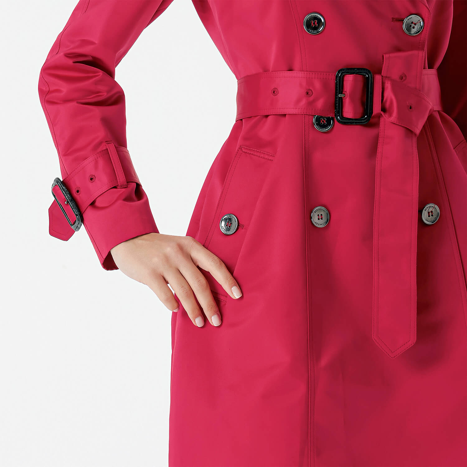 Burberry  - Red Satin Limited Edition Trenchcoat